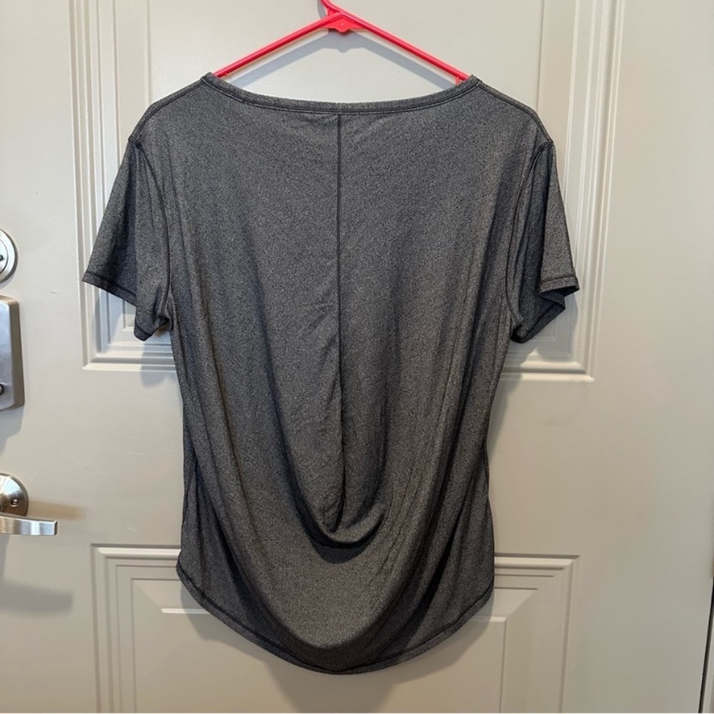 Lululemon Fall In Place Short Sleeve Heathered Black / White size 6 - Picture 7 of 9